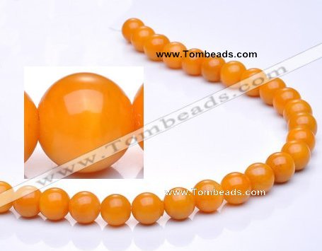 CYJ09 16 inches 4mm round yellow jade gemstone beads Wholesale