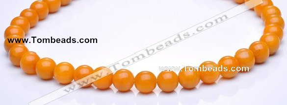 CYJ11 16 inches 8mm round yellow jade gemstone beads Wholesale