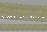 CYJ159 15.5 inches 4mm round yellow jade beads wholesale