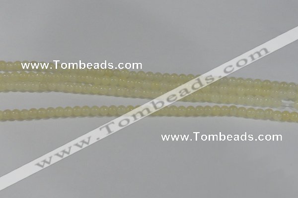 CYJ159 15.5 inches 4mm round yellow jade beads wholesale