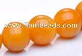 CYJ17 18mm round 16 inches yellow jade gemstone beads Wholesale