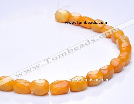 CYJ18 10*14mm irregular yellow jade gemstone beads Wholesale