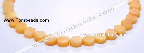 CYJ20 16 inches 12mm coin yellow jade gemstone beads Wholesale