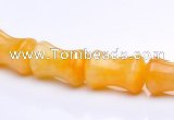 CYJ21 9*13mm bone shape yellow jade gemstone beads Wholesale