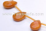 CYJ24 9*13mm faceted teardrop yellow jade beads Wholesale