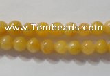 CYJ251 15.5 inches 6mm round yellow jade beads wholesale