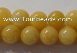 CYJ254 15.5 inches 12mm round yellow jade beads wholesale