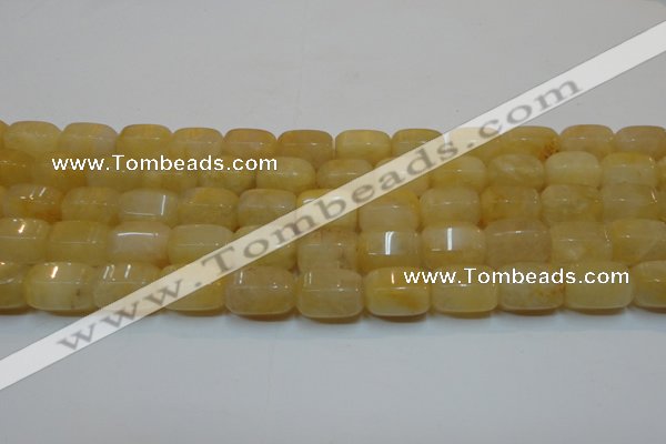 CYJ270 15.5 inches 10*14mm faceted tube yellow jade gemstone beads