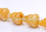 CYJ28 9*13mm calabash yellow jade gemstone beads Wholesale