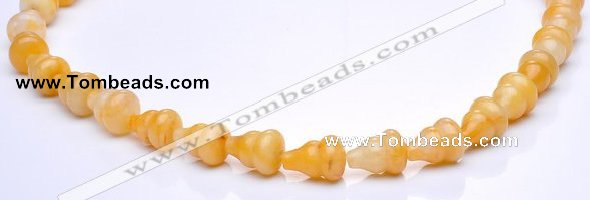 CYJ28 9*13mm calabash yellow jade gemstone beads Wholesale