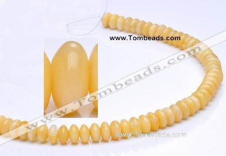 CYJ29 16 inch 4*8mm roundel yellow jade gemstone beads Wholesale