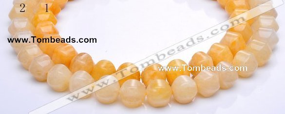 CYJ30 12*12mm pumpkin shape yellow jade gemstone beads Wholesale