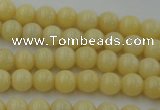 CYJ301 15.5 inches 6mm round yellow jade beads wholesale