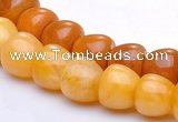 CYJ32 8*8mm bread shape yellow jade gemstone beads Wholesale