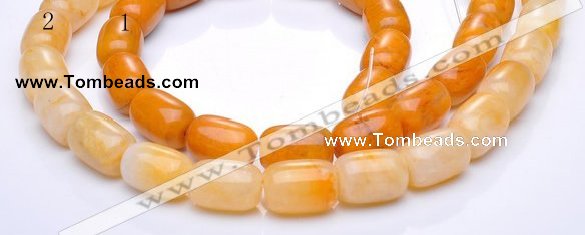 CYJ36 10*14mm egg-shaped yellow jade gemstone beads Wholesale