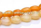 CYJ38 16 inch 14*14mm heart yellow jade gemstone beads Wholesale