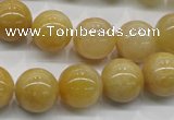 CYJ401 15.5 inches 6mm round yellow jade gemstone beads