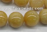 CYJ404 15.5 inches 12mm round yellow jade gemstone beads