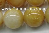 CYJ407 15.5 inches 18mm round yellow jade gemstone beads