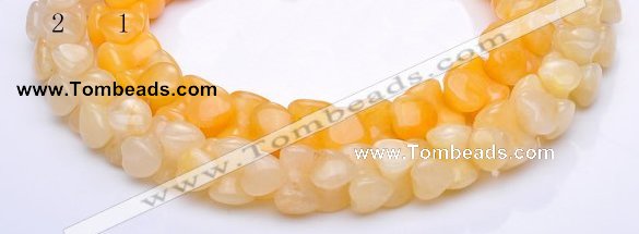 CYJ42 16 inch 9*12mm dumbbell-shaped yellow jade gemstone beads