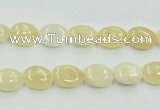 CYJ59 15.5 inches 8*10mm oval yellow jade gemstone beads wholesale