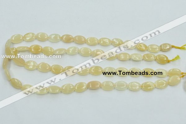CYJ60 15.5 inches 10*14mm oval yellow jade gemstone beads wholesale