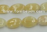 CYJ61 15.5 inches 13*18mm oval yellow jade gemstone beads wholesale