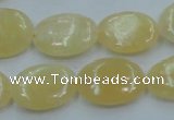 CYJ62 15.5 inches 15*20mm oval yellow jade gemstone beads wholesale