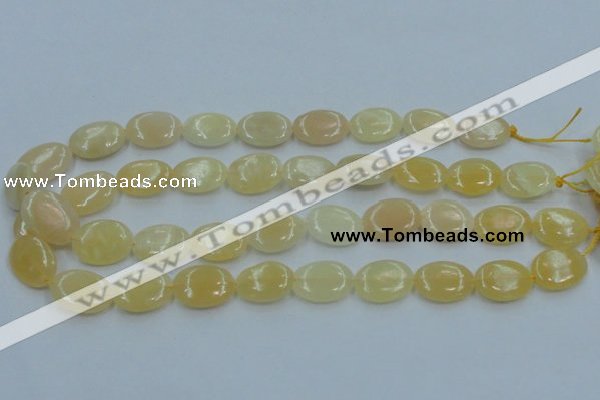 CYJ62 15.5 inches 15*20mm oval yellow jade gemstone beads wholesale