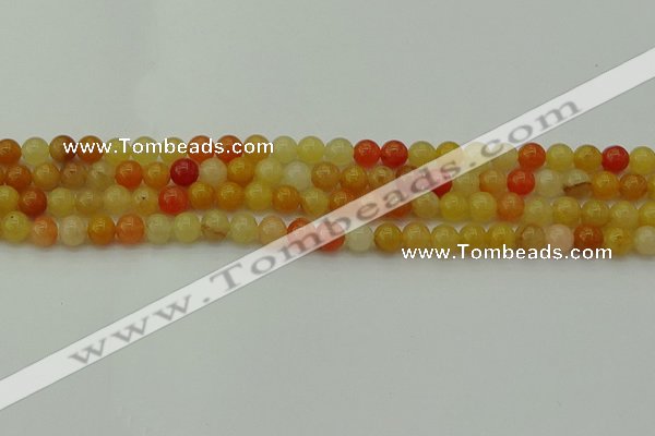 CYJ620 15.5 inches 4mm round yellow jade beads wholesale