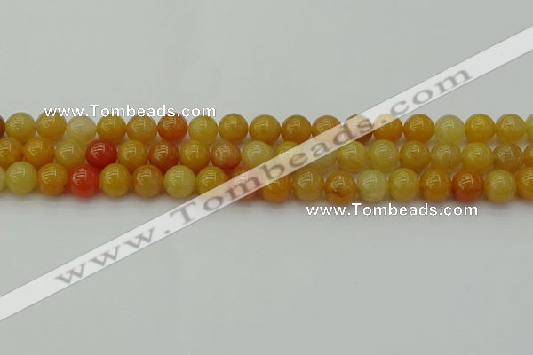 CYJ622 15.5 inches 8mm round yellow jade beads wholesale