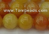 CYJ625 15.5 inches 14mm round yellow jade beads wholesale