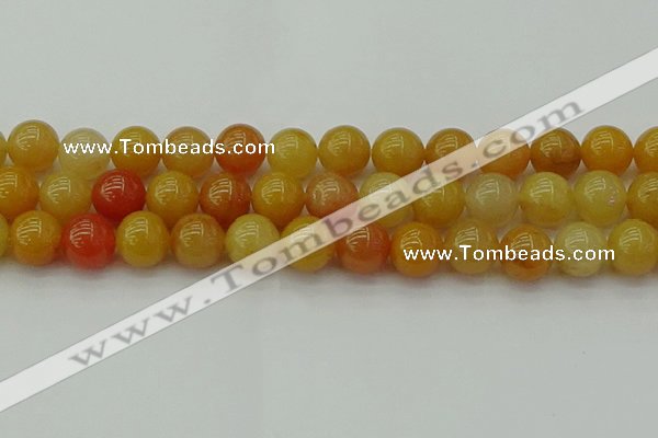 CYJ625 15.5 inches 14mm round yellow jade beads wholesale