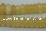 CYJ65 15.5 inches 6*12mm rondelle yellow jade beads wholesale