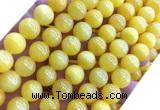 CYJ669 15 inches 10mm round dyed yellow jade beads wholesale