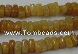 CYJ70 15.5 inches 5*8mm nuggets yellow jade beads wholesale