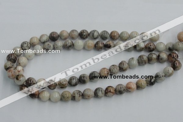 CYQ05 15.5 inches 12mm round natural pyrite quartz beads wholesale