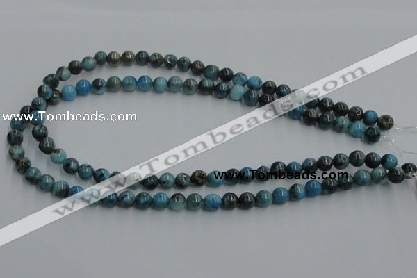 CYQ52 15.5 inches 8mm round dyed pyrite quartz beads wholesale