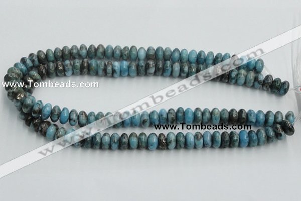 CYQ54 15.5 inches 6*12mm rondelle dyed pyrite quartz beads wholesale