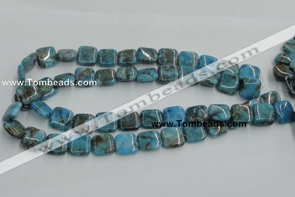 CYQ59 15.5 inches 16*16mm square dyed pyrite quartz beads wholesale