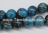 CYQ65 15.5 inches 12mm round dyed pyrite quartz beads wholesale