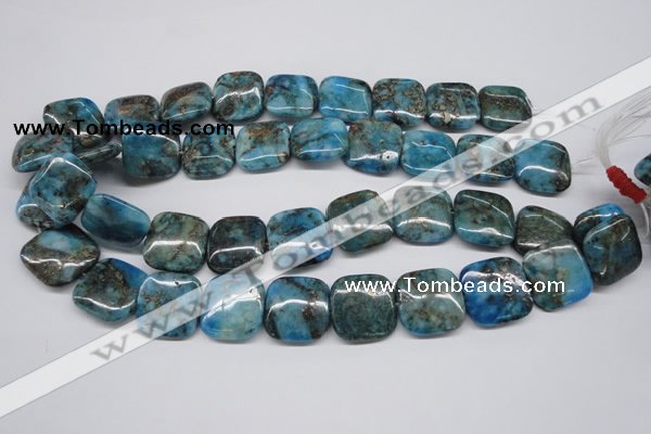 CYQ70 15.5 inches 20*20mm square dyed pyrite quartz beads wholesale