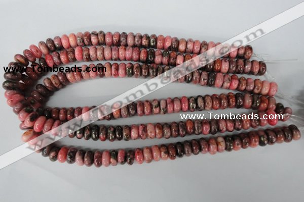 CYQ82 15.5 inches 6*12mm rondelle dyed pyrite quartz beads wholesale