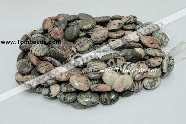 CZJ08 16 inches 13*18mm oval zebra jasper gemstone beads Wholesale