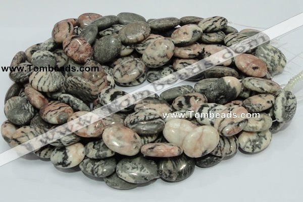 CZJ09 16 inches 18*25mm oval zebra jasper gemstone beads Wholesale