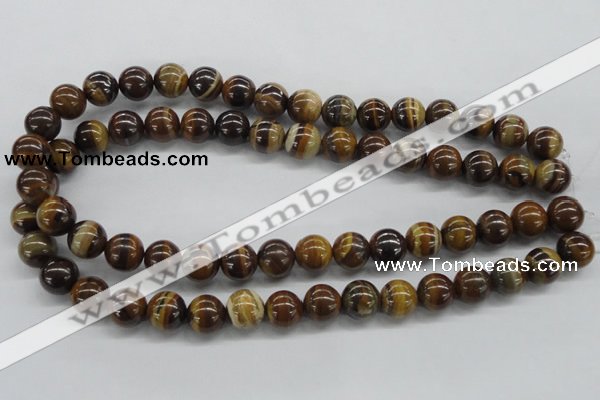 CZJ172 15.5 inches 12mm round iron zebra jasper beads wholesale