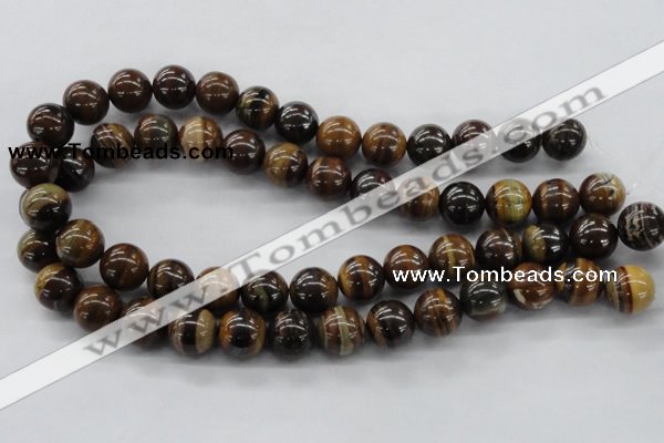 CZJ173 15.5 inches 14mm round iron zebra jasper beads wholesale