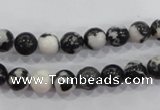 CZJ203 15.5 inches 8mm round black & white zebra jasper beads