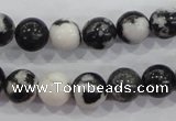 CZJ205 15.5 inches 12mm round black & white zebra jasper beads