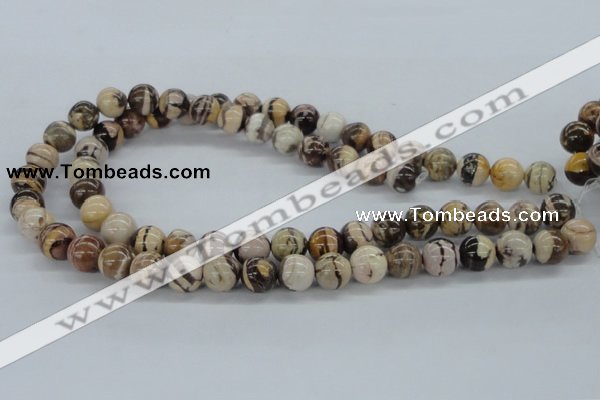 CZJ252 15.5 inches 12mm round zebra jasper beads wholesale